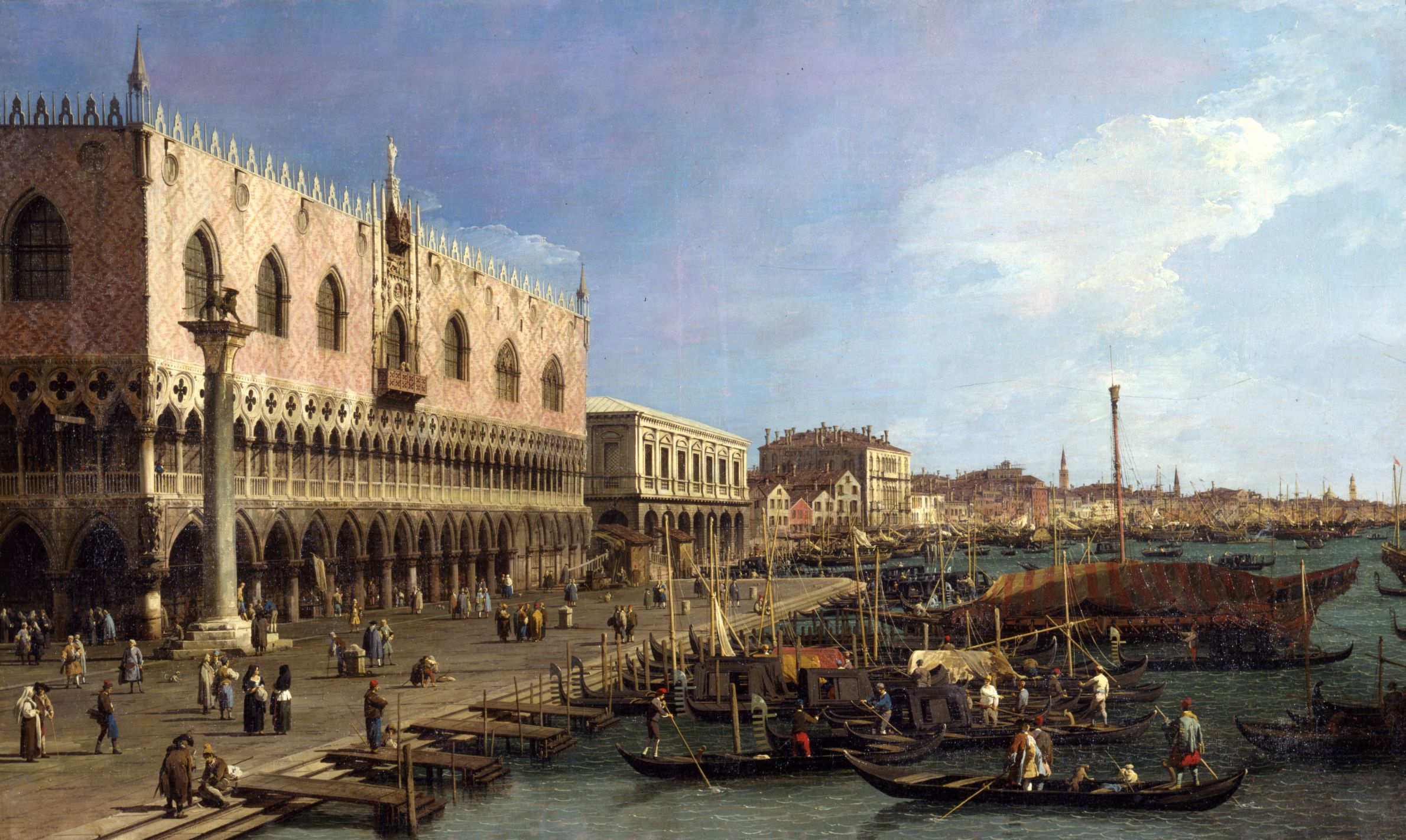 GUESTS AT THE PALACE - CANALETTO